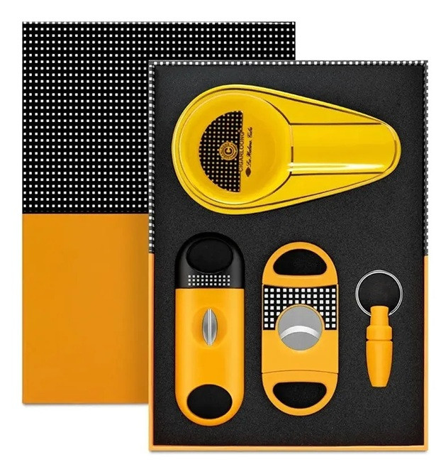 Kit Presente Cohiba Para Charuto Cinzeiro Furador Cortador Reto E paulinia
